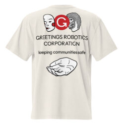 Greetings Robotics Oversized Faded T-Shirt