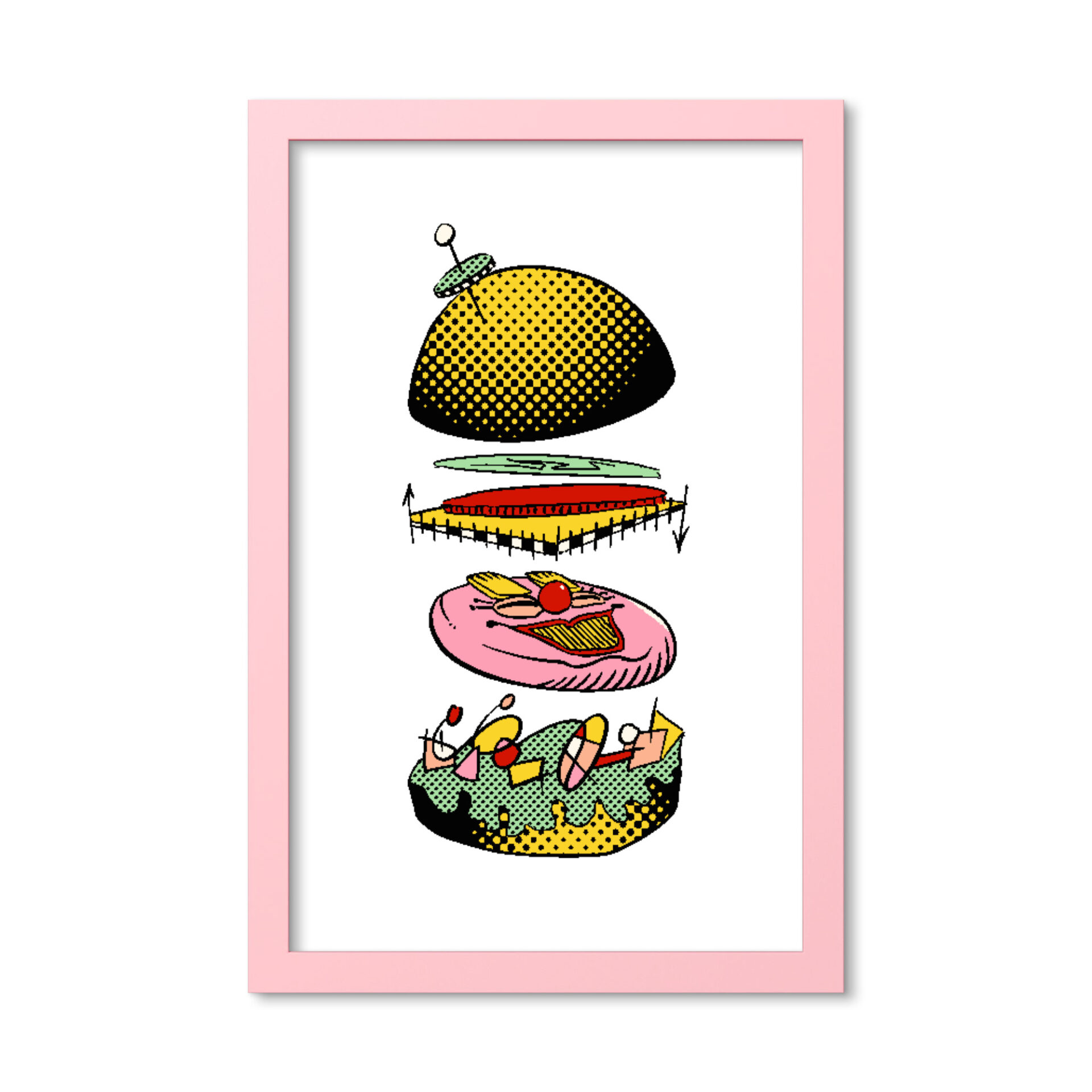 Mischief Burger in Matte Coloured Frame - Image 4