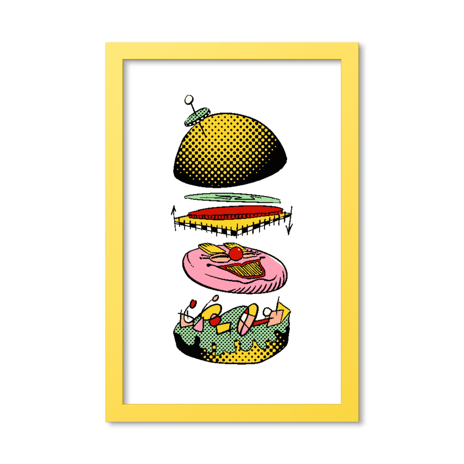 Mischief Burger in Matte Coloured Frame - Image 5